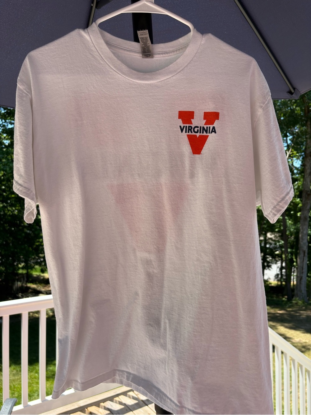 Virginia V Logo White Men's T-Shirt (UVA)